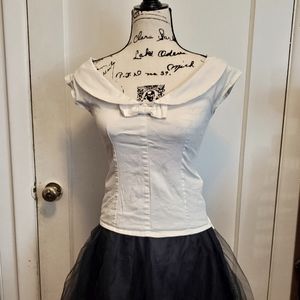 White Pinup Blouse